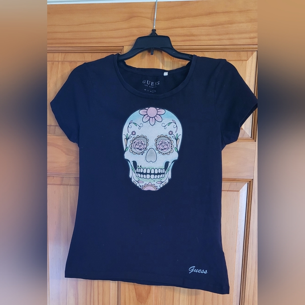 Women's Guess? Sugar Skull T-shirt